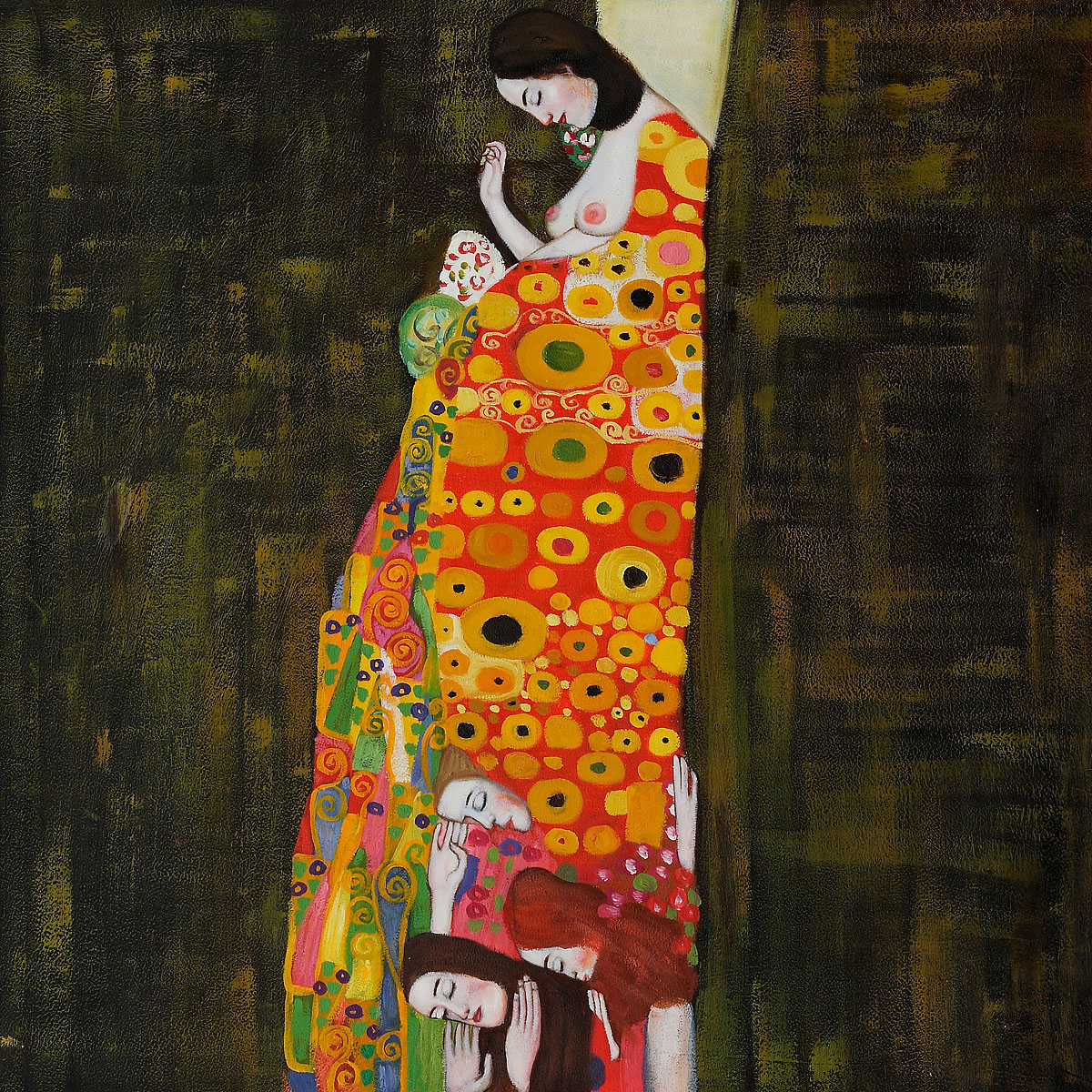 Hope II Full View - Gustav Klimt Paintings